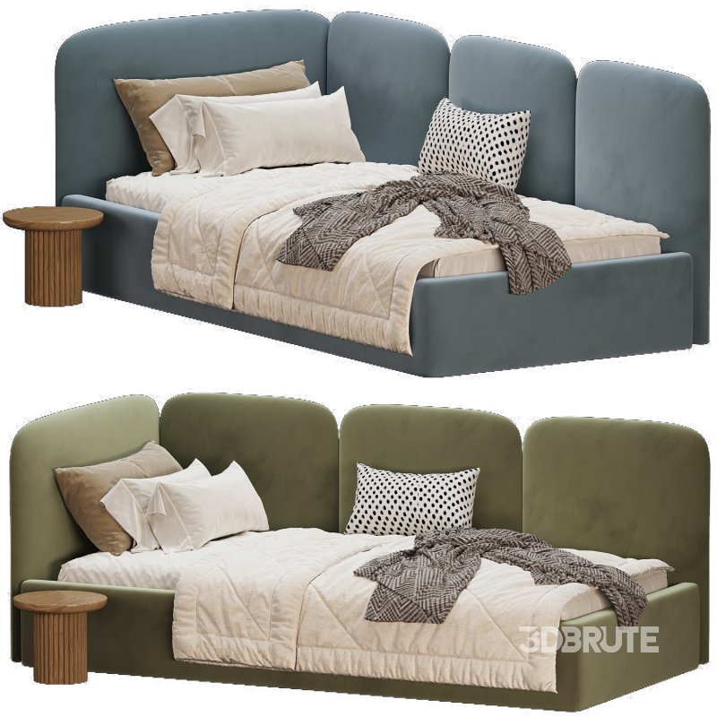 Childrens bed Immi 90 Textile Beige Image 3