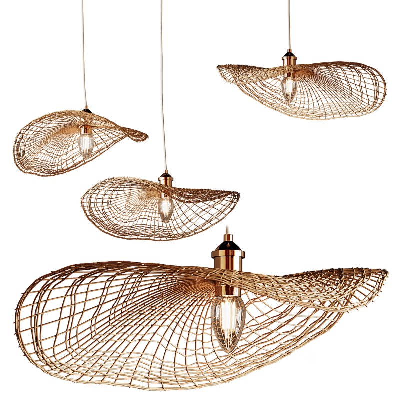 Boho Hand-woven Rattan Chandelier Decorative Pendant Light Image 8