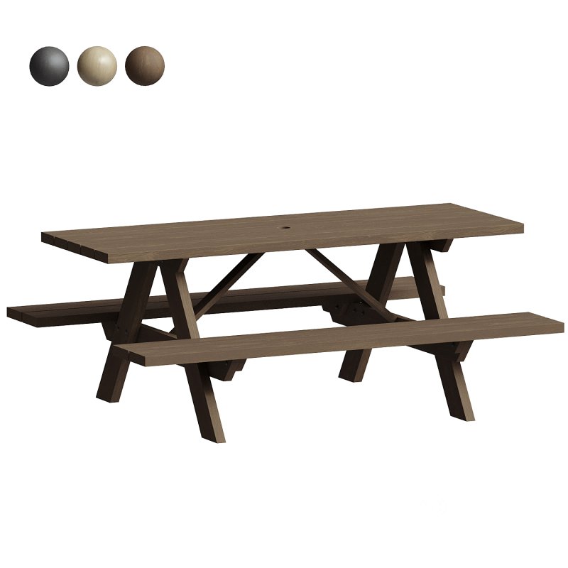 Traditional Picnic Table Image 1