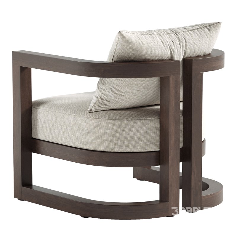 Emory Single Acacia Club Chair Image 4