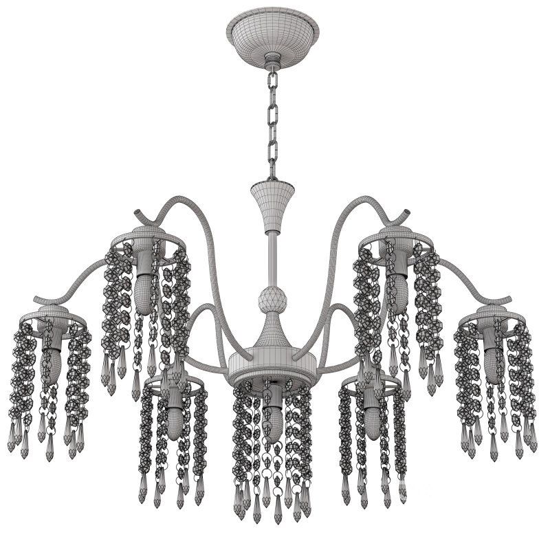 Ganeed Modern crystal chandelier matte metal vintage lamp hanging with pendant light black 7 lamps Image 1