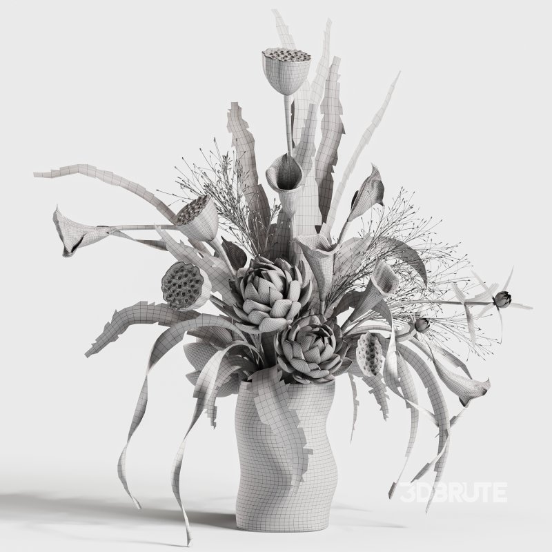 Artichoke with green trumpet flowers Arrangement Image 4