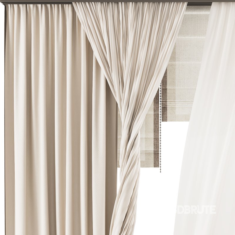 Silk and Cotton Curtain Set 83 Image 3
