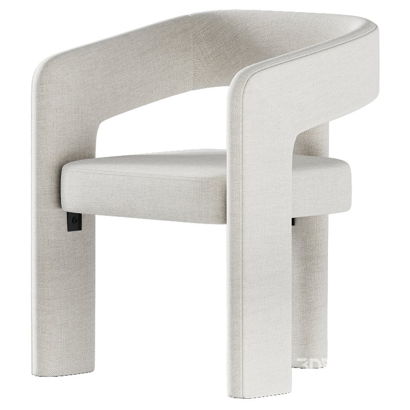 Modern Upholstered Barrel Dining Chairs Image 1
