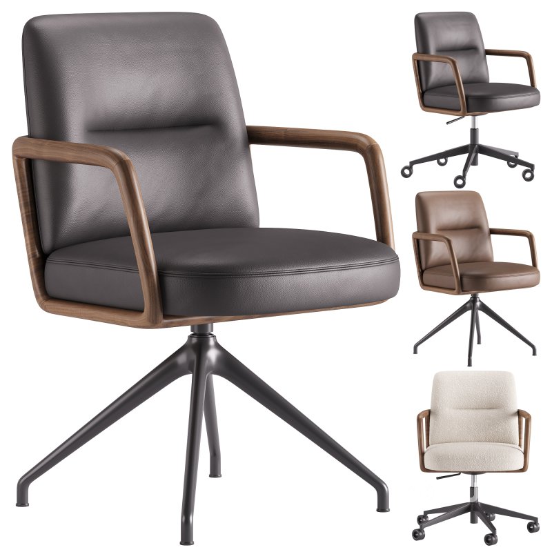Cuna Low Back Office Chair by Porada Image 5