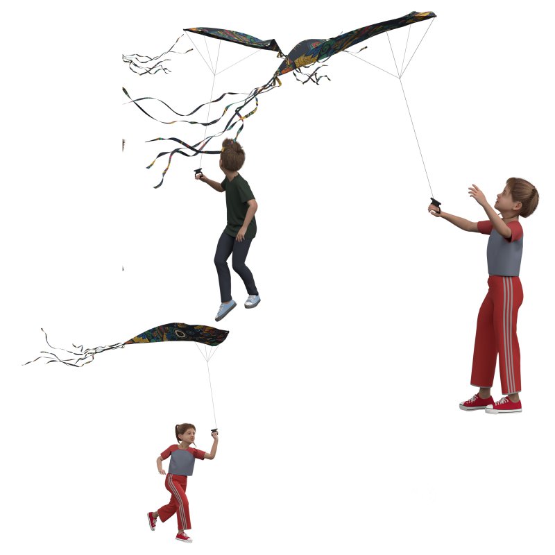 Children Flyin Kite Image 3