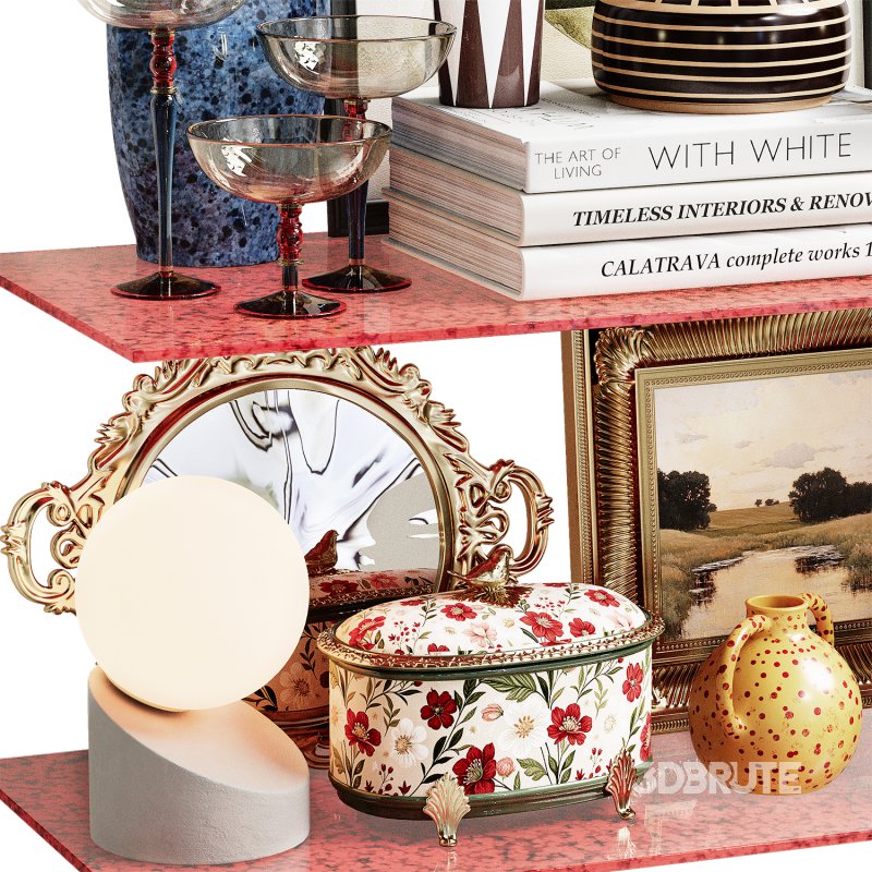 Shelves with decorative set Image 3