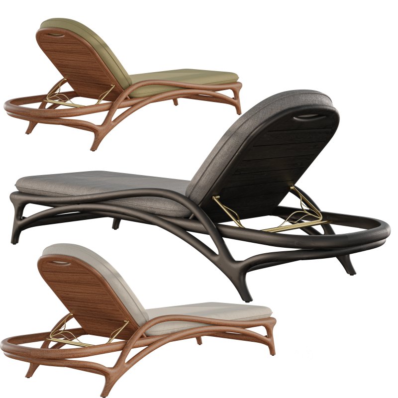 Zen outdoor adjustable lounger Image 4