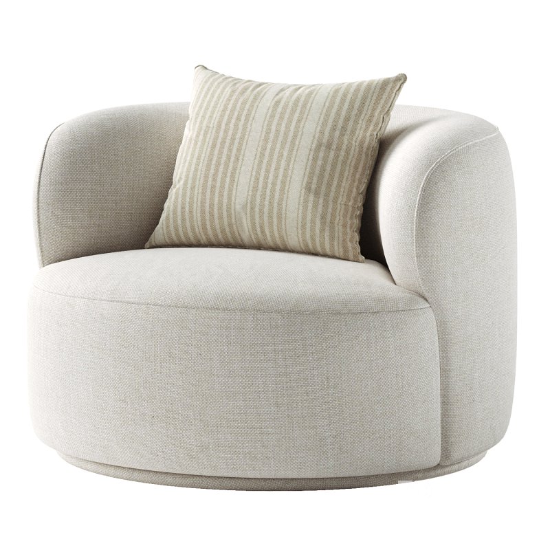Kylan Boucle Swivel Chair Image 3