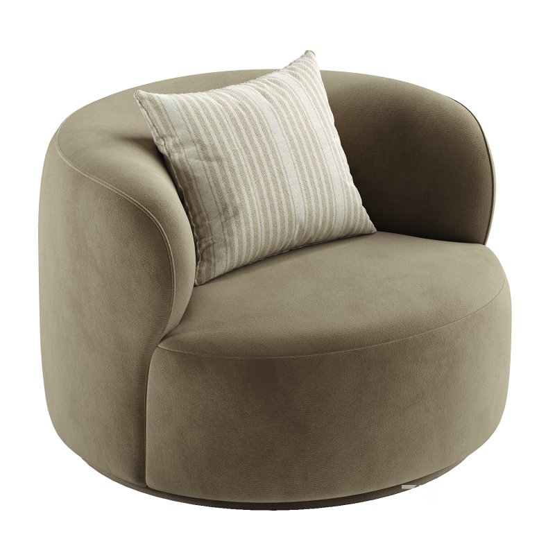 Kylan Boucle Swivel Chair Image 2