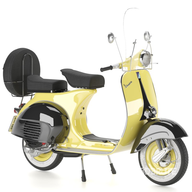 yellow vespa motor Image 2