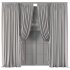 Gray Linen Double Layer Curtains - Thumbnail 1
