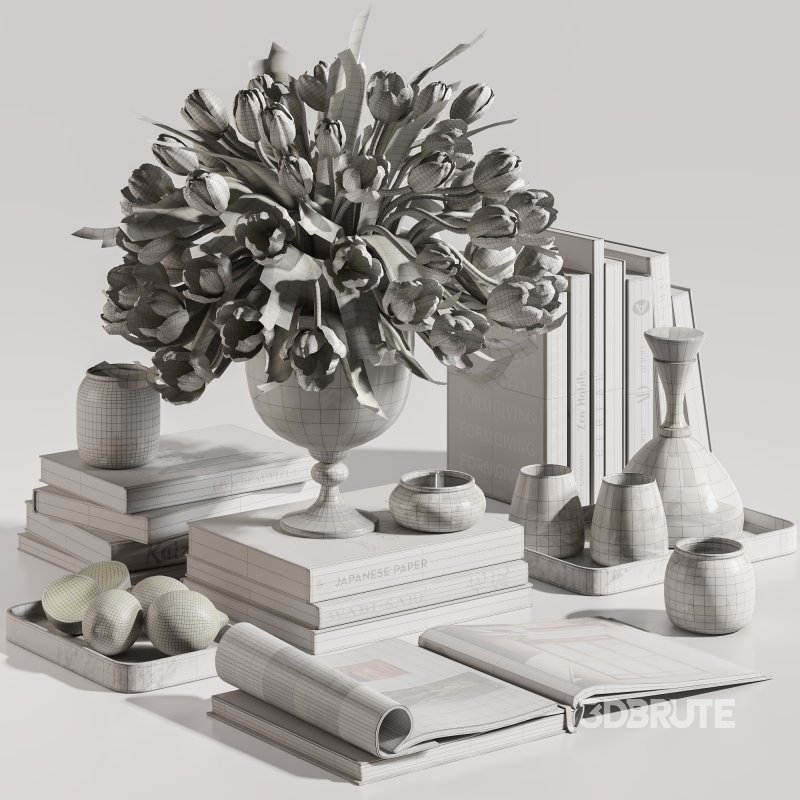 White_Tulips_Tabletop_Decor_set22 Image 4