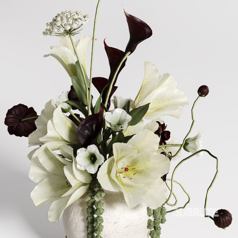 Ivory Elegance Floral Arrangement set43 Image 4