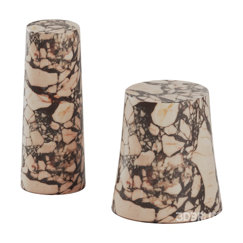 CB2 La Paloma Marble Drink Table Image 1