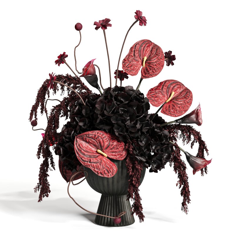 Crimson Dusk Floral Scene48 Image 3