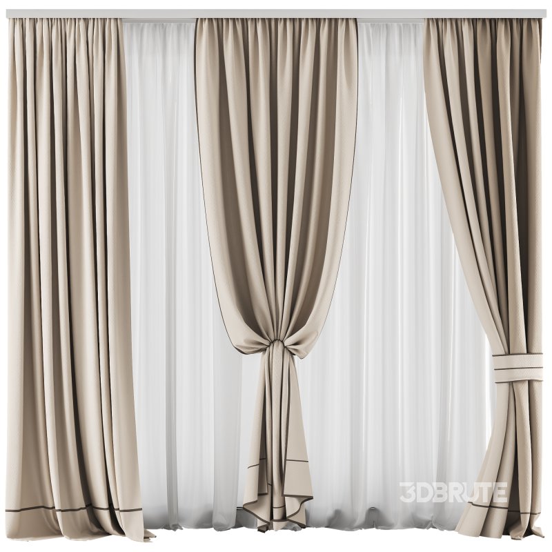 Silk and Cotton Curtain Set 82 Image 1