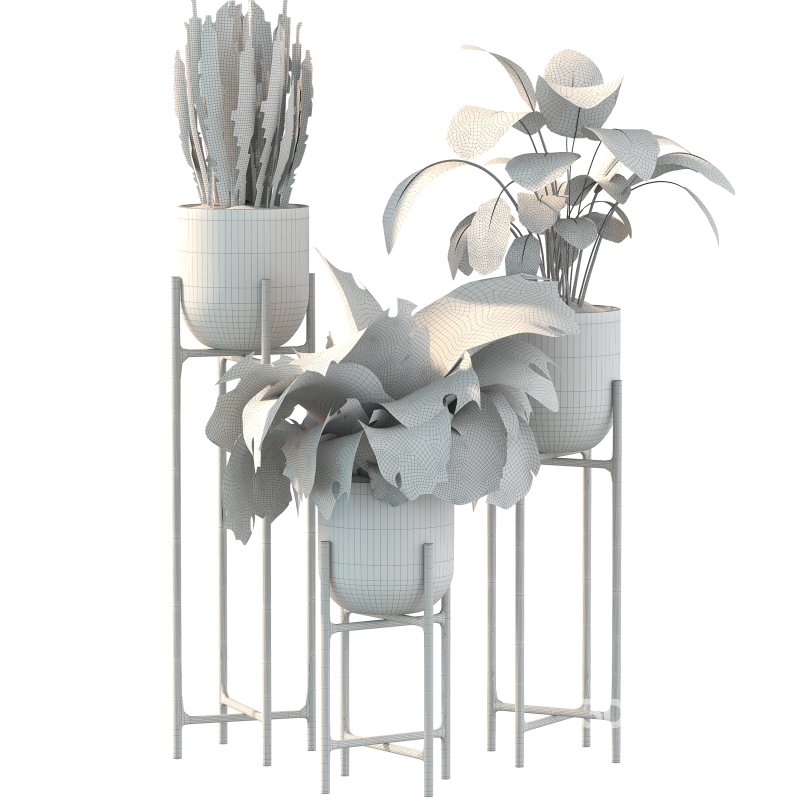 Metal Plant Set 06 Image 5