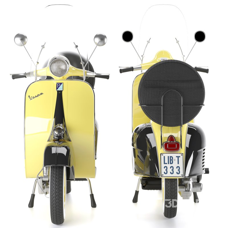 yellow vespa motor Image 3