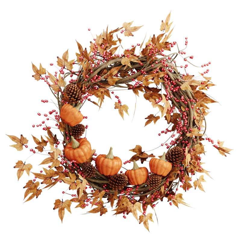 Rustic autumn pumpkin wreath Image 5