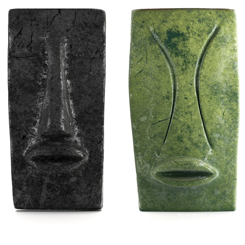 Set of Abstract Face Wall Sculptures Image 3