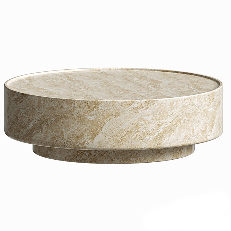 Vitolo Carved Round Coffee Table Image 1