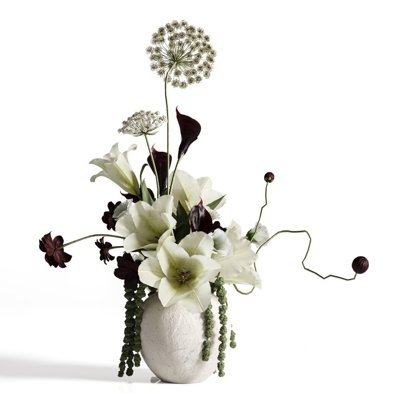 Ivory Elegance Floral Arrangement set43 Image 1