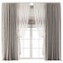 Gray Linen Double Layer Curtains - Thumbnail 3