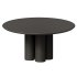 Wood Color Round Dining Table - Thumbnail 2