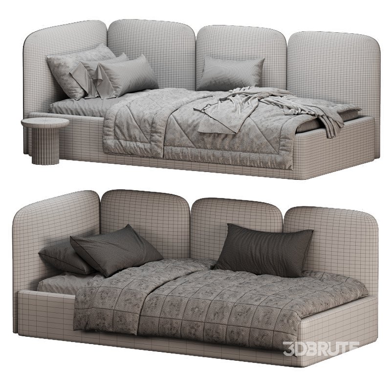 Childrens bed Immi 90 Textile Beige Image 5