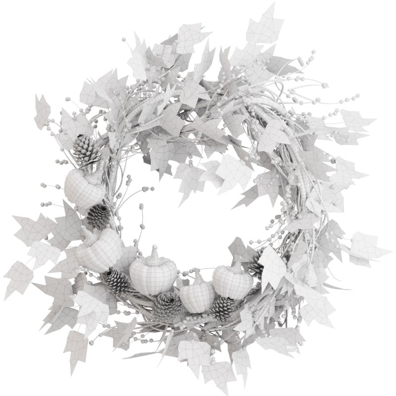 Rustic autumn pumpkin wreath Image 2