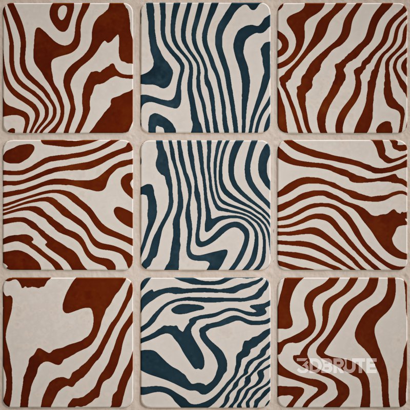 Handmade Glazed Terracotta Square Tile (Seamless) Image 5