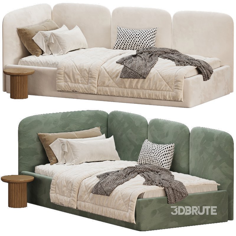 Childrens bed Immi 90 Textile Beige Image 4