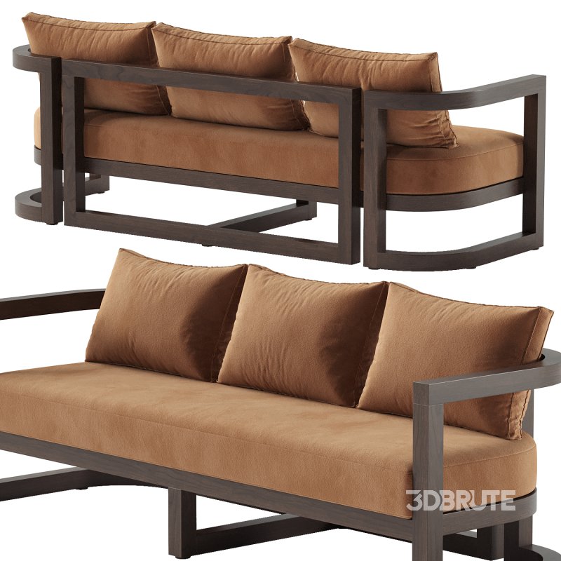 Emory 3-Person Acacia Sofa Image 4