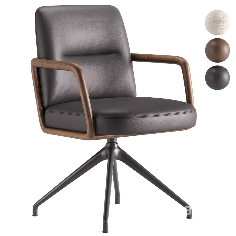 Cuna Low Back Office Chair by Porada Image 2