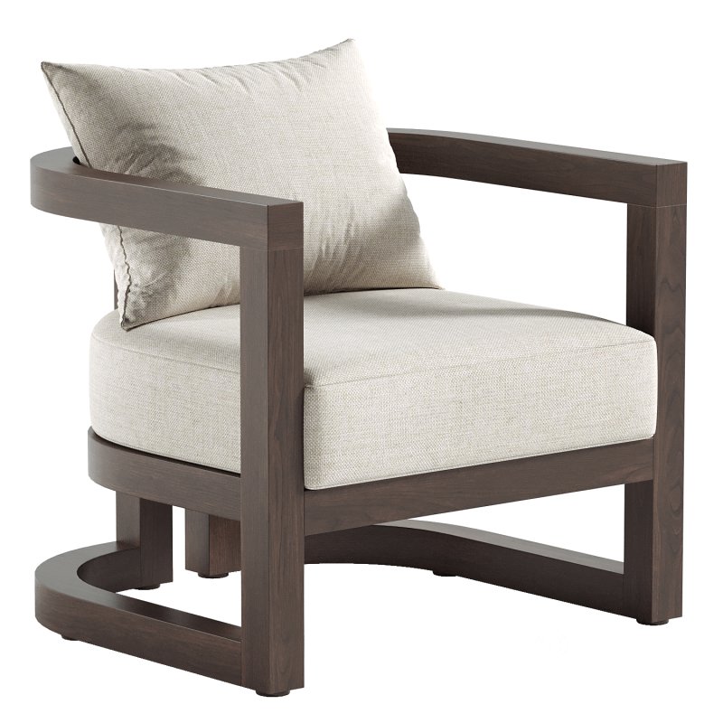 Emory Single Acacia Club Chair Image 1