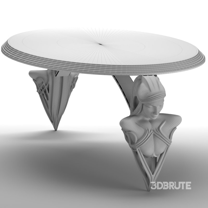 AUREA Table – Luxury Futuristic Sculptural Base Image 1