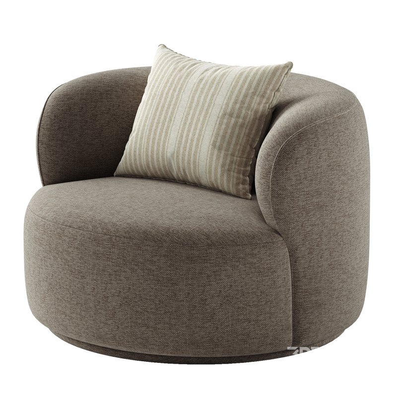 Kylan Boucle Swivel Chair Image 5