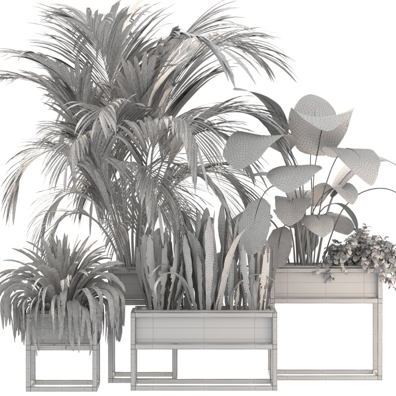 Metal plant set 07 Image 1