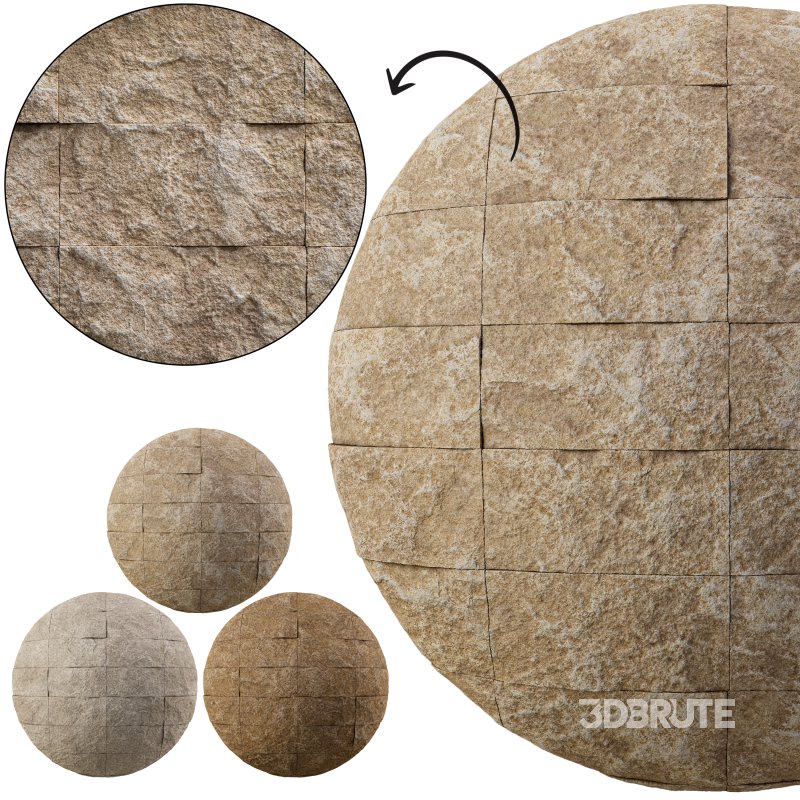 Split Face Travertine 07 (Seamless) Image 1