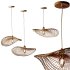 Boho Hand-woven Rattan Chandelier Decorative Pendant Light - Thumbnail 2