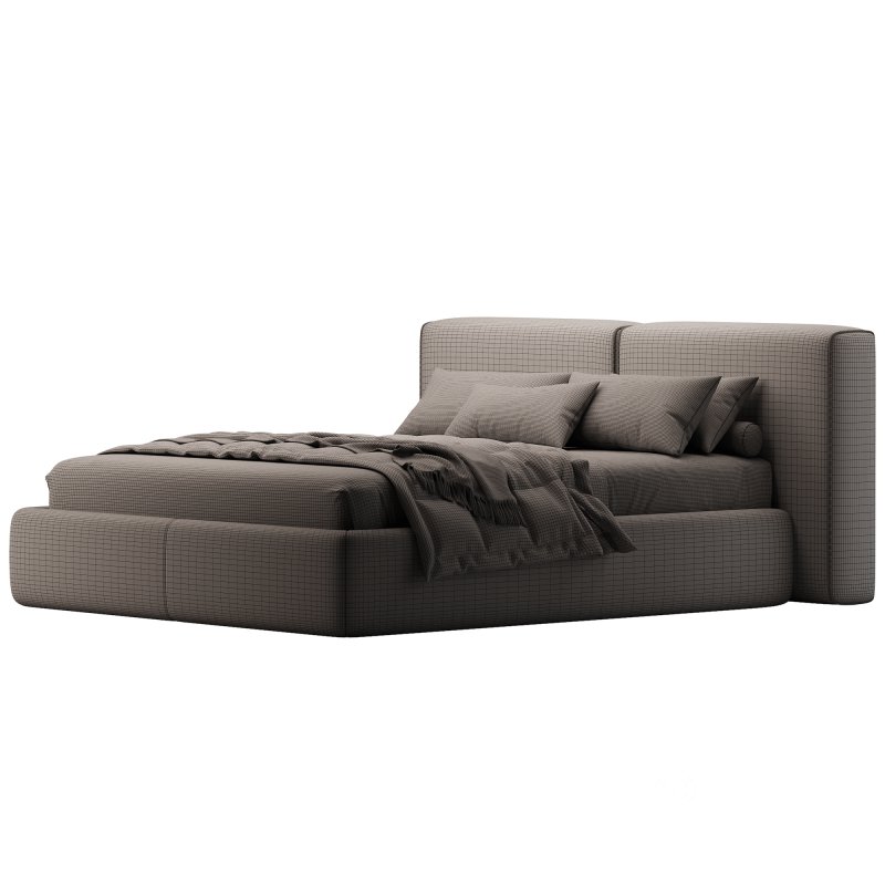 Double bed with narrow headboard Image 3