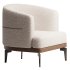 Modern Linen Upholstered Armchair - Thumbnail 2