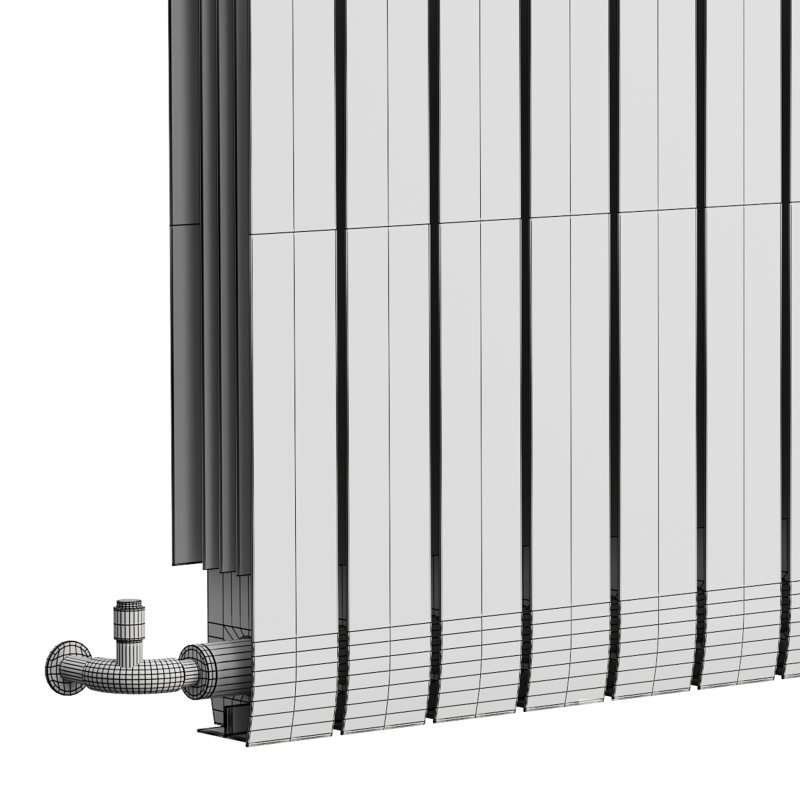 Apollo Modena, Modern Horizontal Radiator, Aluminium Image 10