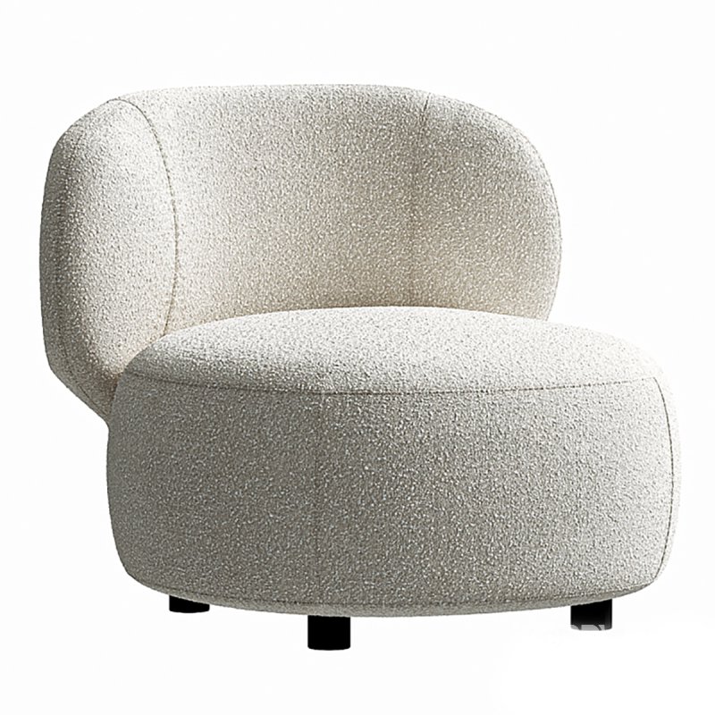 Brayden Stone Cream Woven Fabric Occasional Chair Image 1