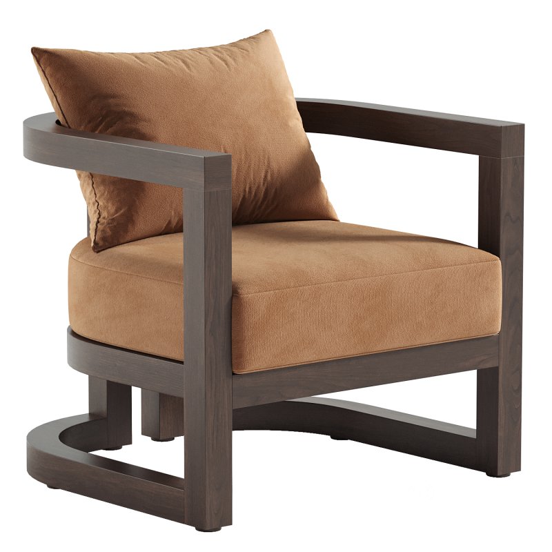 Emory Single Acacia Club Chair Image 2