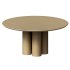 Wood Color Round Dining Table - Thumbnail 3