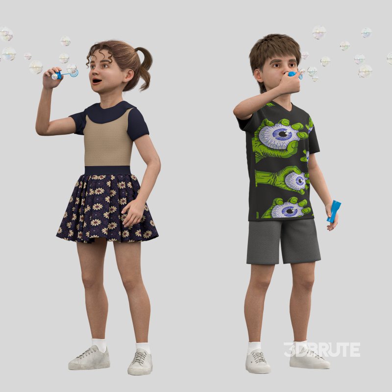 Children bubbel Playing Image 3