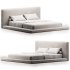 Cesar Suede Fabric Contemporary Minimalist Bed Frame - Thumbnail 1