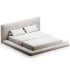 Cesar Suede Fabric Contemporary Minimalist Bed Frame - Thumbnail 2
